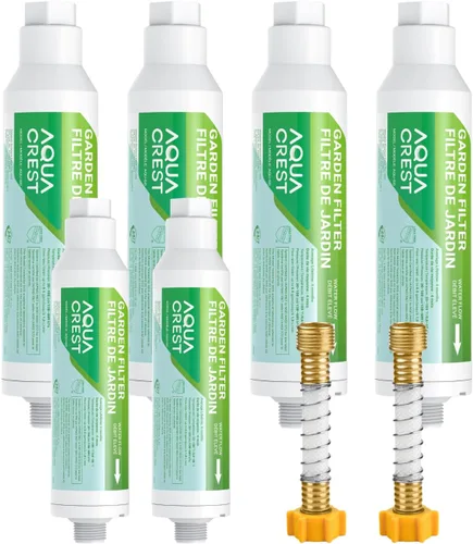 Miniatura 12 de AQUACREST - Filtro de agua para manguera de jardín para plantas, reduce en gran medida el cloro, el olor, mejora la salud de las plantas, ideal