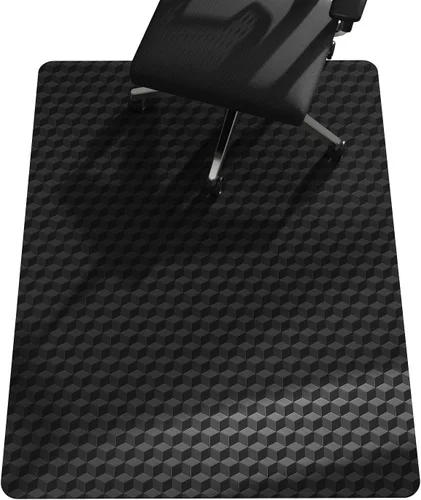 Miniatura 10 de SALLOUS Tapete para silla de oficina para alfombra, 45" x 53" tapete resistente para sillas para suelos alfombrados, tapete antideslizante con borde