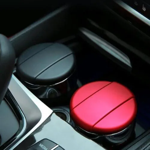 Miniatura 3 de Cenicero de automóvil con tapa, cenicero portátil para automóvil, bandeja de cenizas sin humo de acero inoxidable con luz LED, cenicero automotriz
