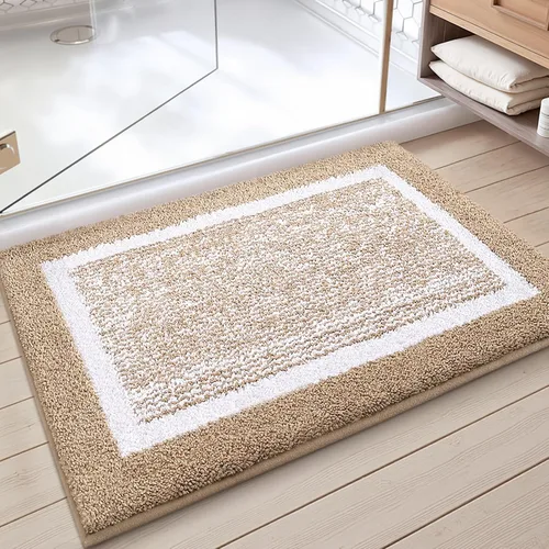 Miniatura 23 de Color&Geometry - Tapete, alfombra para baño Gris Blanco