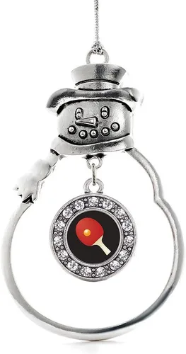 Miniatura 90 de Inspired Silver - Roller Queen - Adorno de Navidad plateado - Adorno circular para árbol de Navidad con circonita cúbica - Decoración colgante