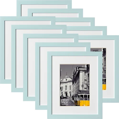 Miniatura 123 de eletecpro - Juego de 10 marcos de fotos de 5 x 7 pulgadas, collage de marcos de fotos para decoración de pared, muestra fotos de 4 x 6
