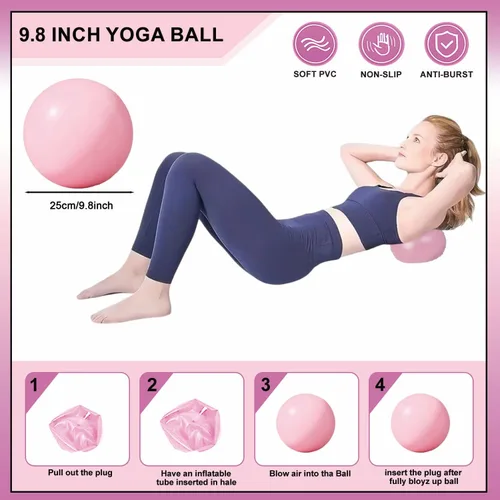 Miniatura 7 de Juego de anillos de yoga y pilates para entrenamientos en casa, kit de fitness de 18 piezas para mujer, accesorios de resistencia y tonificación