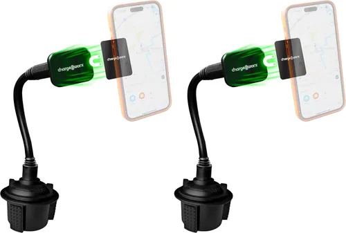 Miniatura 9 de CHARGEWORX Soporte magnético para teléfono – Soporte universal para teléfono celular de coche con cuello de cisne ajustable de 360° y base