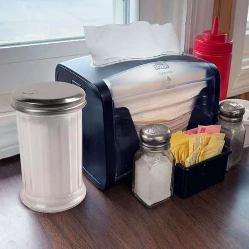 Miniatura 7 de Paquete de 2 dispensadores de sal y azúcar – Botes dispensadores de azúcar en polvo – Recipiente de vidrio para azúcar con tapa – Especias, canela