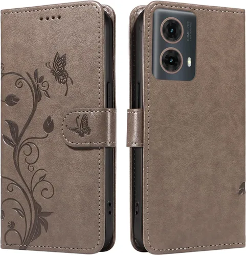 Miniatura 88 de Funda para Motorola Moto E22/E22i, piel sintética, con tarjetero y correa para la muñeca, a prueba de golpes, funda magnética para Motorola Moto Rojo