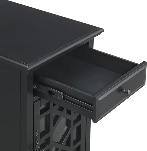 Miniatura 5 de Martin Svensson Home Elegante mesa auxiliar para silla con potencia, 24 pulgadas de ancho x 16 pulgadas de profundidad x 25 pulgadas de alto, negro