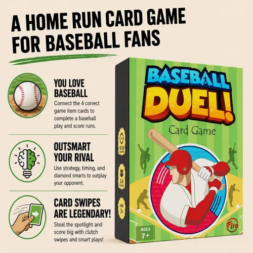 Miniatura 2 de Juego de cartas – Juego de rompecabezas y estrategia de béisbol de ritmo rápido para niños, adolescentes y adultos 2–4 jugadores o juego en