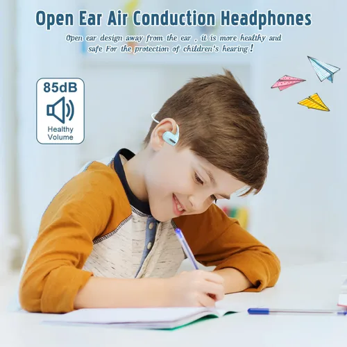 BANIGIPA Auriculares para niños, audífonos de oreja abierta, cómodos para adolescentes, niños y niñas, auriculares inalámbricos Bluetooth 5.3 con
