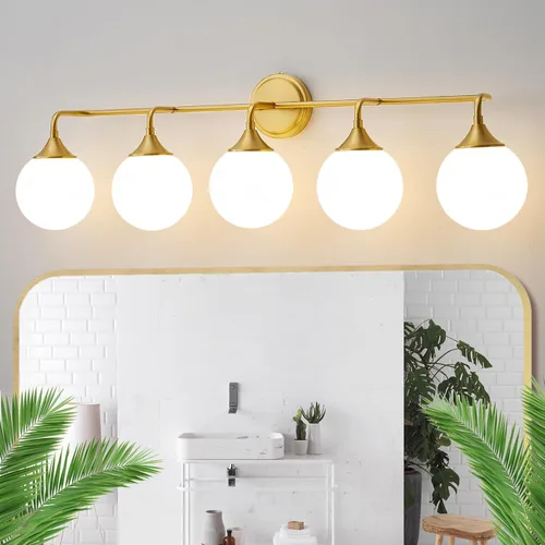Miniatura 14 de Accesorios de Iluminación para Baño Negros, Iluminación Moderna de Tocador Sobre Espejo, Aplique de Pared Negro Mate Moderno de Mediados de Siglo