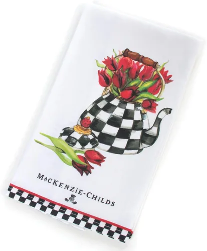 Miniatura 19 de MACKENZIE-CHILDS Toalla de Cocina de Algodón, Linda Toalla de Cocina Decorativa para Limpieza y Decoración del Hogar, Juego de 1, Hervidor de Té