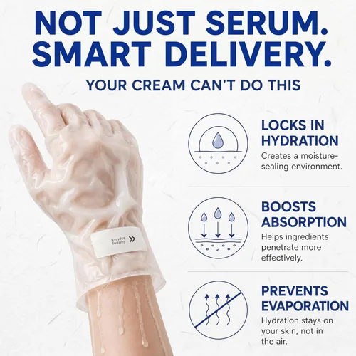 Miniatura 3 de Máscara de mano – Guantes hidratantes de colágeno, reparar máscaras de manos de 10 minutos o durante la noche con manteca de karité y vitamina E