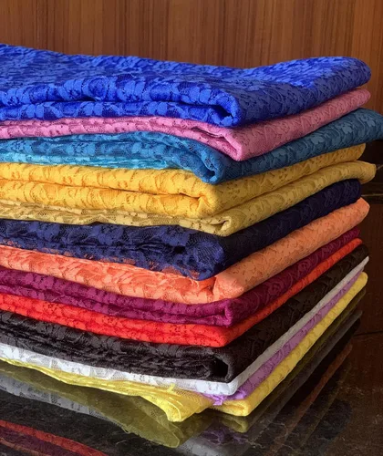 Miniatura 7 de MDS® Paquete de 5 telas de encaje de 44 pulgadas de ancho, patrón floral suave Rachelle ribete de encaje, material multiusos para costura