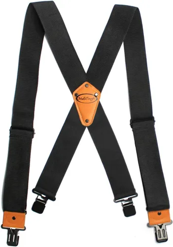 Melo Tough - Tirantes de fuerza industrial para hombre, tirantes parciales elásticos para comerciante, tirantes de 2 pulgadas de ancho