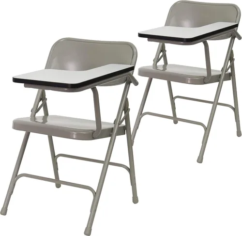Miniatura 12 de Flash Furniture Silla plegable de acero Ralph Premium con brazo para tableta zurdo