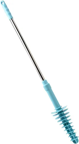 Miniatura 8 de Émbolo de inodoro flexible y removedor de obstrucciones para inodoros con sifón, émbolo de baño resistente con mango ABS, tubo de acero inoxidable
