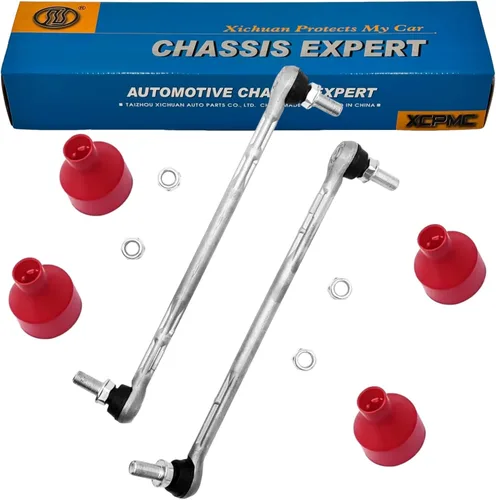 Miniatura 12 de K750523 Kit de enlace de extremo de barra estabilizadora de balancín delantera, 2 piezas, repuesto automotriz izquierdo derecho compatible