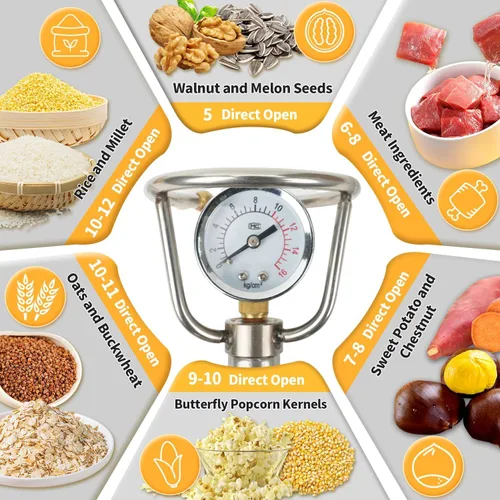 Miniatura 6 de 350ml Máquina de Palomitas de Maíz China, Máquina de Cañón de Palomitas de Maíz China, Máquina de Palomitas de Maíz de Alta Presión, Máquina