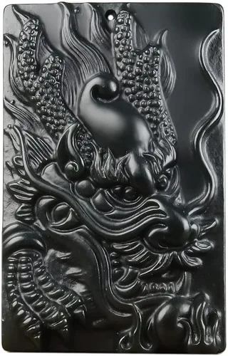 Miniatura 15 de China Natural Hetian Green Jade Nefrita Tallado Fengshui Zodiaco Dragón Bestia Colgante Amuleto Dragón 3#
