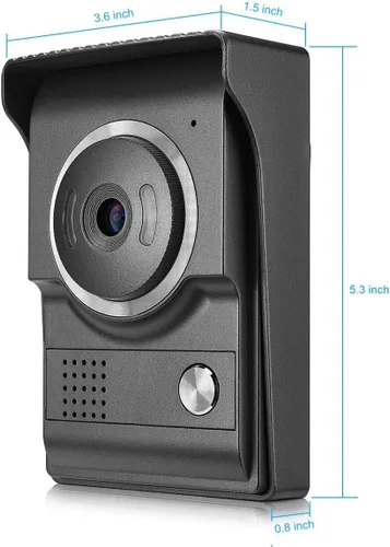 Miniatura 6 de Sistema de timbre de video con cable de 7 pulgadas, monitor LCD de 7 pulgadas, kits de teléfono de puerta de video, soporte de monitoreo