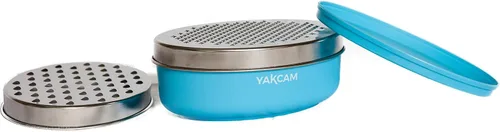 Miniatura 3 de YAKCAM Trituradora de queso Rallador de queso con recipiente Rallador de queso vegetal Tazón de cítricos Zester, curso y cuchillas finas