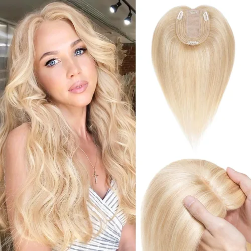Miniatura 12 de Benehair 150% seda hecha a mano densidad base 100% Remy cabello humano para mujeres con flequillo clip en piezas de cabello con clip con ligera Gris