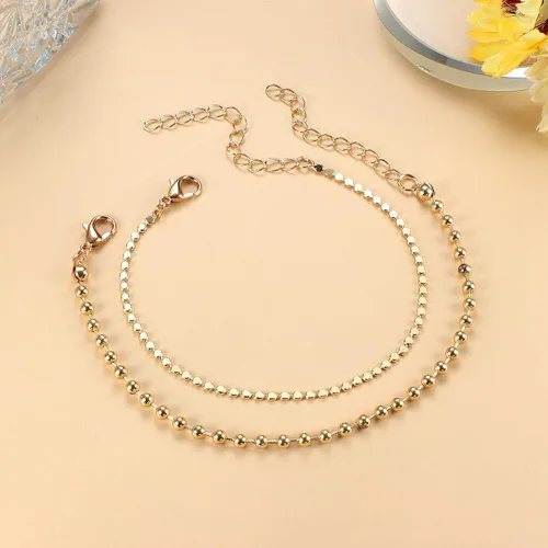 Miniatura 8 de FINREZIO 6 pulseras de cadena de oro para mujer, pulsera cubana con cuentas de eslabones de clip de papel, pulsera de cadena de cable grueso