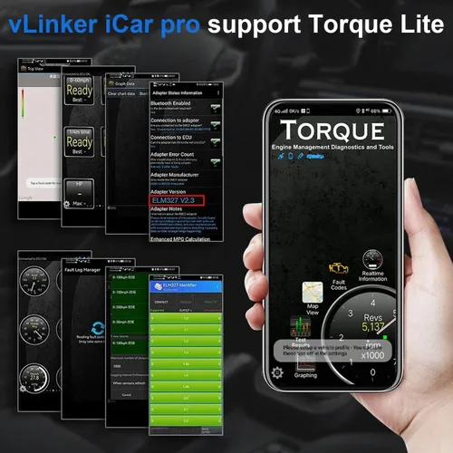 Miniatura 4 de iCar Pro Mini OBD2 Escáner Bluetooth para iOS/Android, Adaptador OBD, Herramienta de Lectura de Códigos de Diagnóstico de Coche
