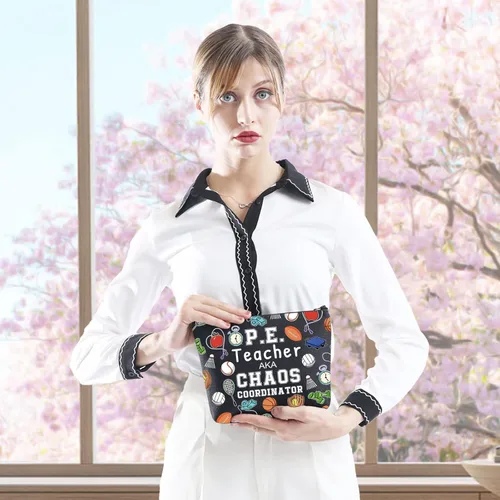 Miniatura 4 de P.E. Teacher Chaos Coordinator - Bolsa con cremallera para educación física, regalo para profesores, gimnasio, regalo para profesores, regalo