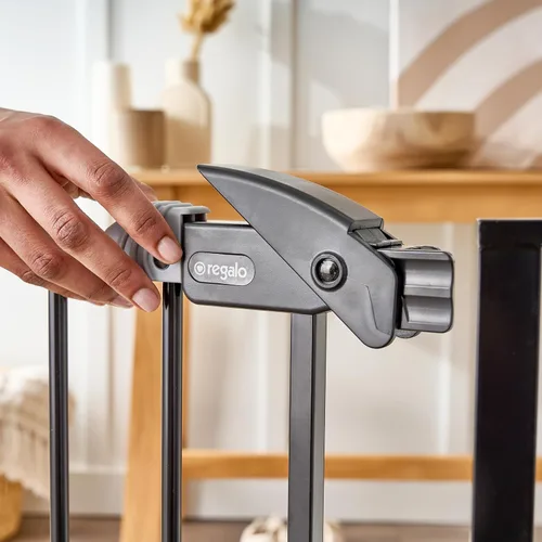 Miniatura 5 de Regalo Safety - Puerta para bebés de 29 a 38.5 pulgadas para puertas y parte inferior de escaleras, puerta de bebé montada a presión con puerta