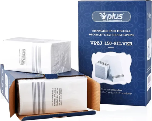 Miniatura 7 de Vplus Paquete de 150 Toallas para Huéspedes Desechables para Baño, Servilletas Decorativas de Baño, Toallas de Mano de Papel Desechables Suaves