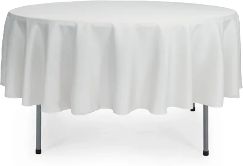 Miniatura 86 de YOUR CHAIR COVERS - Mantel redondo de poliéster prémium de 120 pulgadas - Mantel de lino color champán para mesas redondas estándar