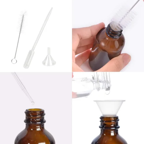 Miniatura 2 de STARSIDE Botellas de spray de vidrio ámbar de 4 onzas (paquete de 12) – A prueba de fugas rociador de niebla fina para cara, cabello, aceites