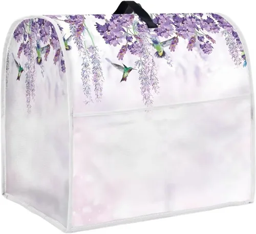 Miniatura 13 de Piezas de mezclador floral, funda para batidora de cocina con patrón de margaritas azules con mango superior portátil, lavable a máquina, accesorios