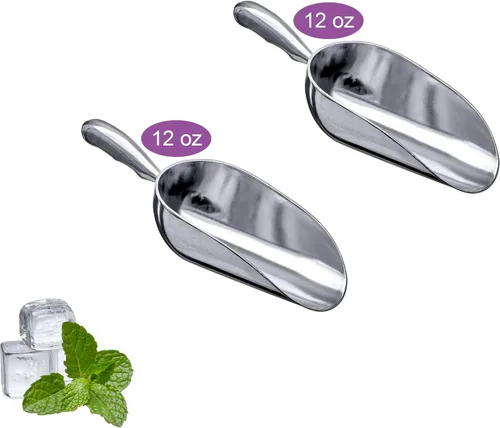 Miniatura 2 de Amazing Abby - Elsa - Cucharas de hielo de aluminio de 12 onzas (juego de 2), cucharas de aluminio fundido, grado alimenticio, buenas para uso