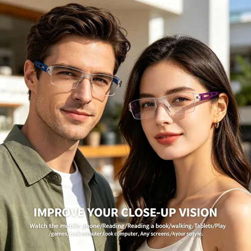 Miniatura 3 de AQWANO 5 Pack Rimless Reading Glasses Women Men Blue Light Block, Lightweight Clear Frames Computer Readers Anti Glare