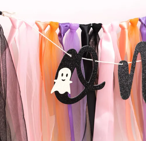 Miniatura 6 de Cartel espeluznante para silla alta de Halloween, suministros de decoración de fiesta de primer cumpleaños, guirnalda espeluznante con temática