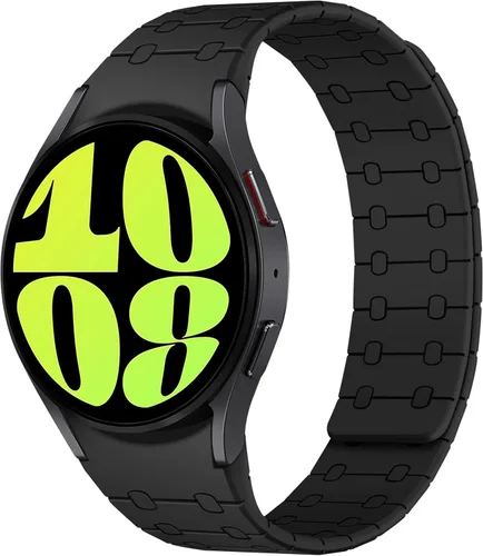 Miniatura 16 de Amizee No Gap Band Compatible con Samsung Galaxy Watch Ultra (2025/2024) Correa de 47mm, Correa de silicona deportiva magnética de 22mm para mujeres