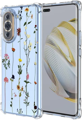 Miniatura 21 de Funda para Huawei Nova Y61 Clear Flower Phone Case Soft TPU a prueba de golpes, antiarañazos, funda protectora para Huawei Nova Y61, flores coloridas