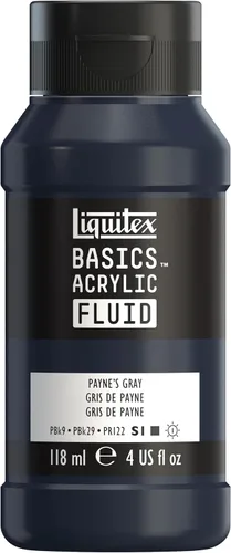Miniatura 49 de Liquitex BASICS Pintura acrílica fluida, botella de 118ml (4 onzas), tono amarillo cadmio medio Tono medio amarillo cadmio
