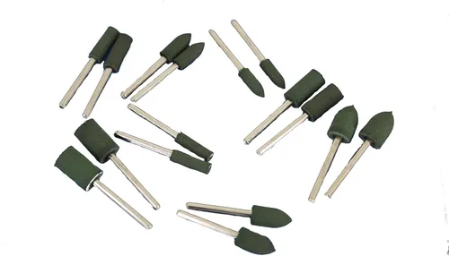 Miniatura 6 de TEMO 10 piezas de 0.236 in (1/4 pulgadas) herramienta giratoria de goma bala de pulido con vástago de 0.118 in (1/8 pulgadas) para herramientas