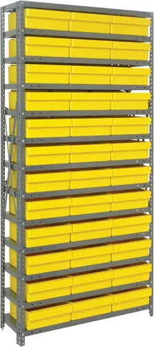 Miniatura 287 de Quantum QSBU-245BK Heavy Duty Shelving Unit with (7) Shelves and (24) QUS245 Black Bins for Garage Warehouse Storage Distribution 400 lb Load