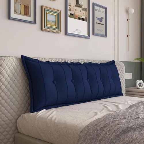 Miniatura 11 de VERCART Almohada grande para cabecero, almohadas de sofá cama, almohada de lectura, almohada de cabecera de cama, almohada de apoyo de Gris