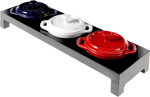 Miniatura 8 de STAUB Cerámica Horno holandés 3 piezas Mini Round Cocotte, Cereza