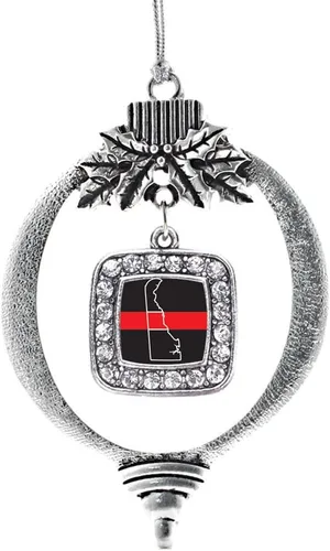 Miniatura 236 de Inspired Silver - Nana púrpura - Adorno de Navidad plateado - Adorno cuadrado para árbol de Navidad con circonita cúbica - Decoración colgante