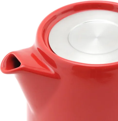 Miniatura 7 de FORLIFE Tetera Stump con Tapa SLS e Infusor, 18 Onzas, Roja Rojo