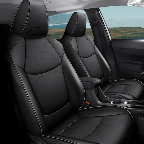 Miniatura 31 de AOMSAZTO Funda de asiento de coche para Mazda 3 2019 2020 2021 2022 2023 2024 2025 2026 – Juego completo de fundas de asiento de piel sintética