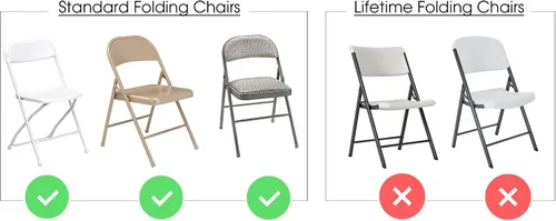 Miniatura 4 de YOUR CHAIR COVERS - Funda para silla plegable de elastano azul claro - Funda de cojín tapizada plegable elástica ajustable extraíble lavable