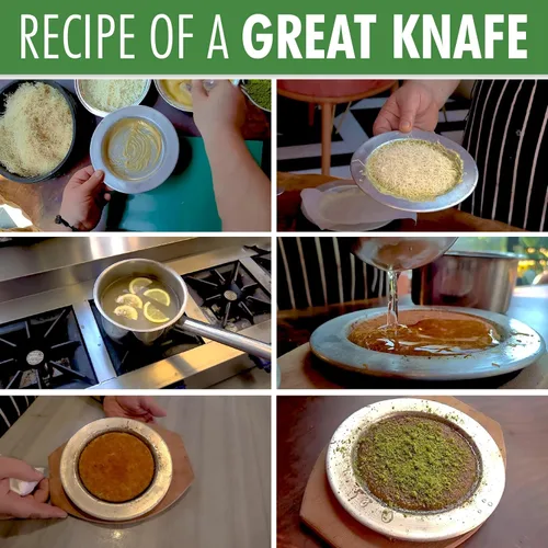 Miniatura 7 de Hakan Kunafa - Platos de servir para Kataifi Sartén de aluminio para hornear y servir Kunefe Molde para masa Knafeh Phyllo Fillo Plato