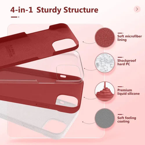 Miniatura 104 de GONEZ Funda de silicona para iPhone 15 Pro Max, compatible con Magsafe, protector de cámara + protector de pantalla, forro de microfibra suave
